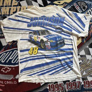 Vintage Y2K NASCAR Jimmie Johnson Racing Shirt AOP Size XL